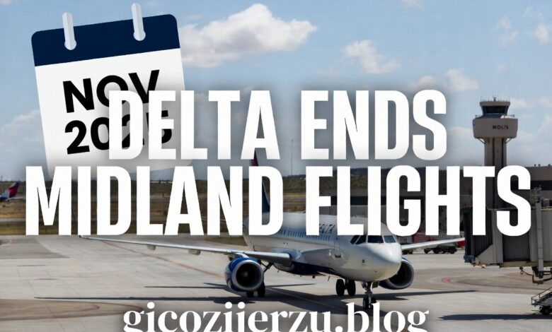 delta ends midland flights